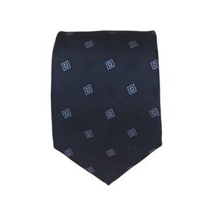 HUGO BOSS Black Geometric Silk Tie ITALY 59"/ 3.4" EC
